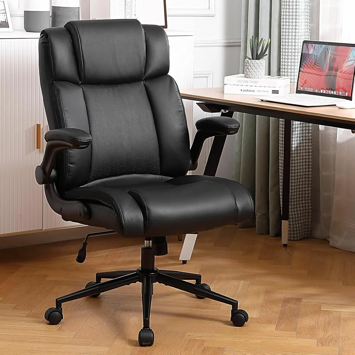 Executive Office Chair Ergonomic Home Desk with - Image 2