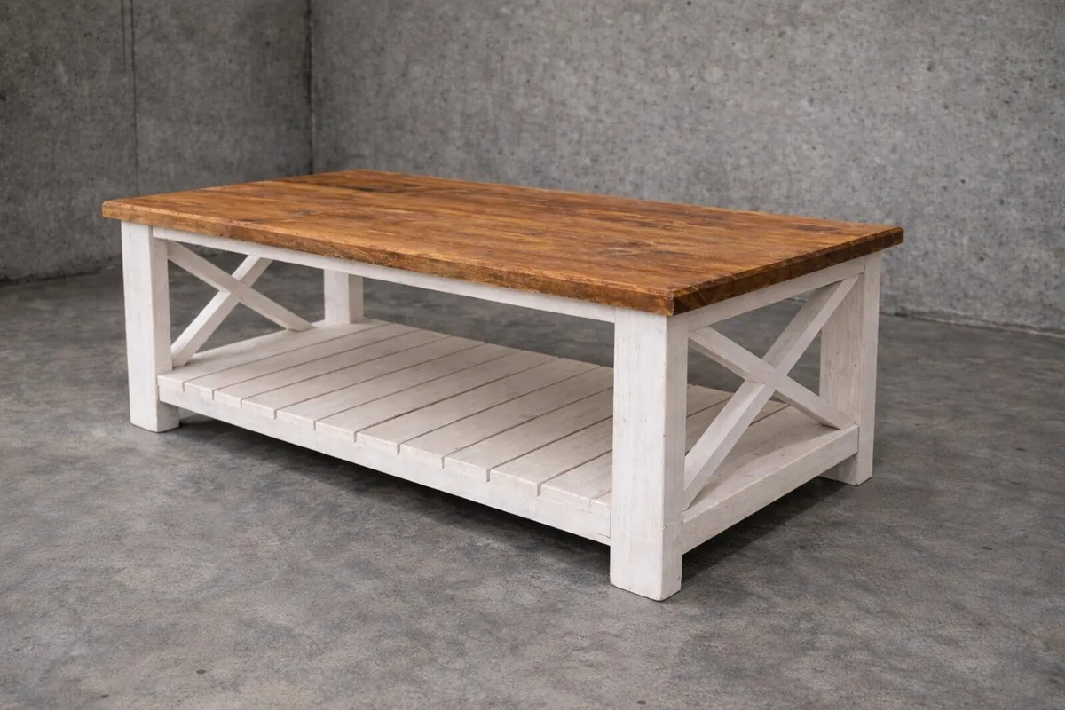 New Handmade Farmhouse Coffee Table - Image 2