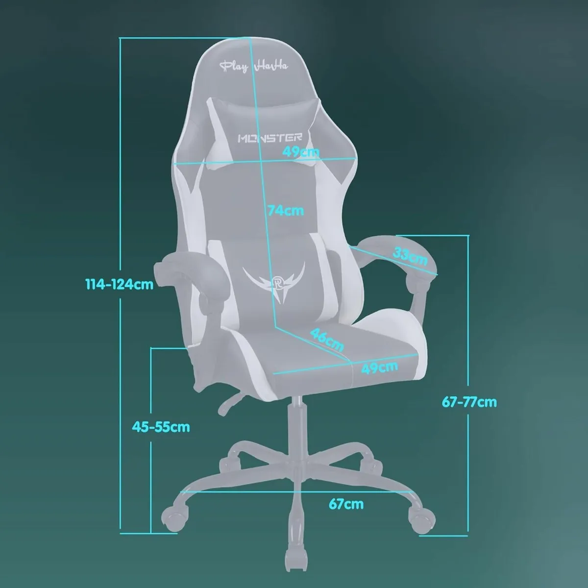 Ergonomic Gaming Chair for Adults High-Back - Image 3