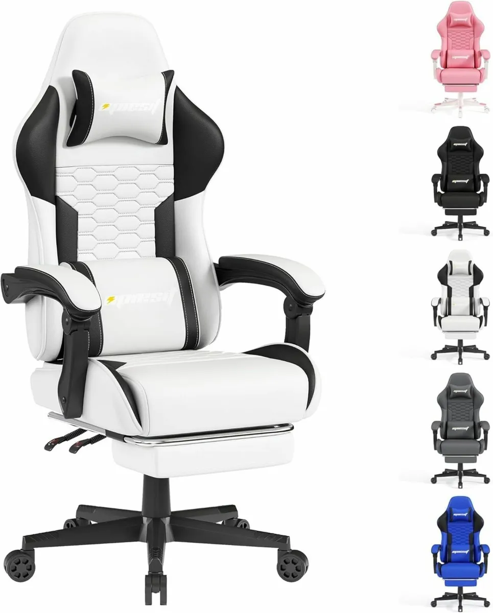Gaming Chair with Footrest Ergonomic Chairs for - Image 1