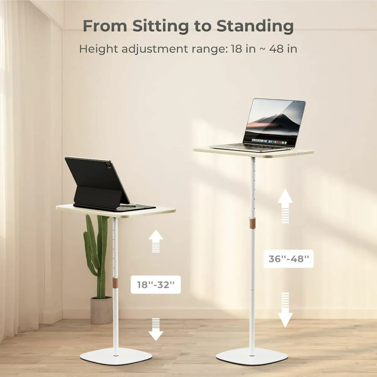 Portable Laptop Stand Bedside/Sofa Table with - Image 3