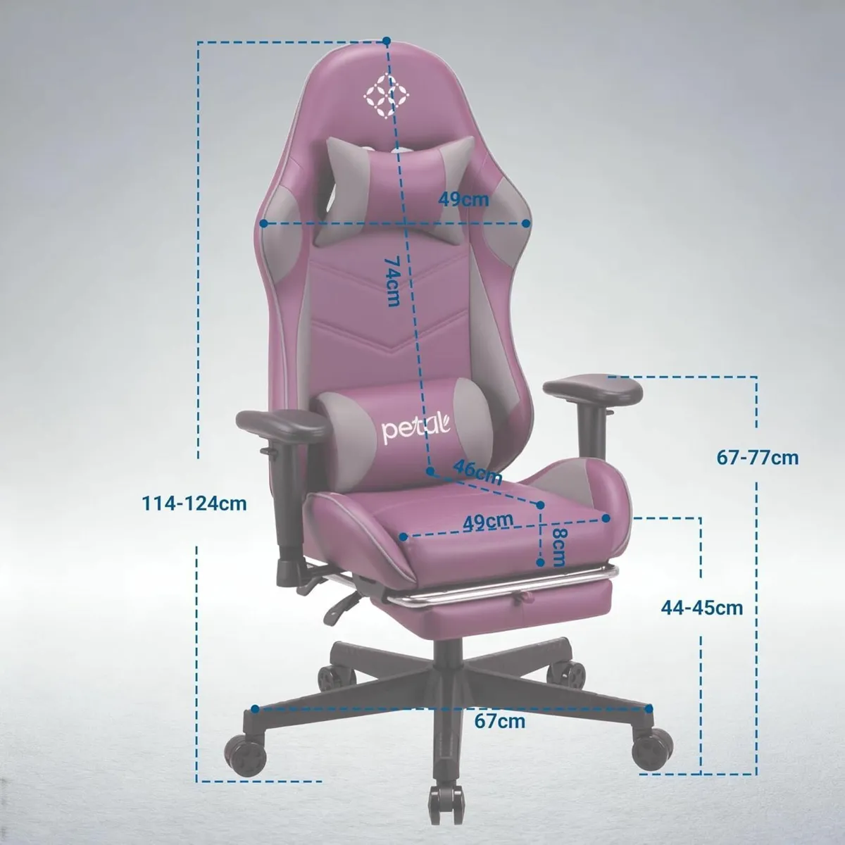 Ergonomic reclining seat with footrest adjustable - Image 3