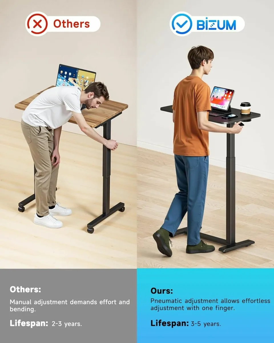 Adjustable Bedside Table with Swivel Hidden - Image 4