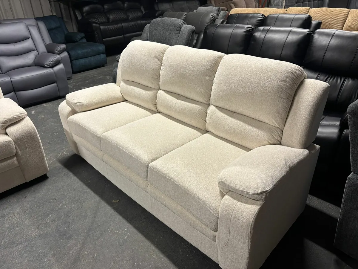 New 3+2 Cream Tora Sofa Free Delivery Nationwide - Image 3