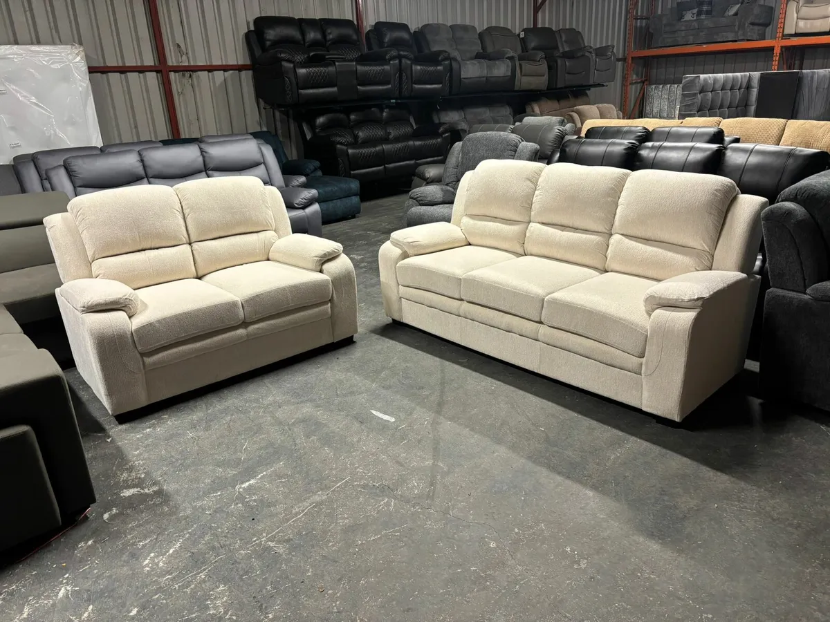 New 3+2 Cream Tora Sofa Free Delivery Nationwide - Image 4
