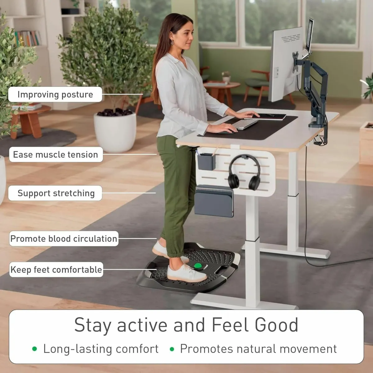 Ergonomic Anti Fatigue Mat for Standing Desk – PU - Image 3