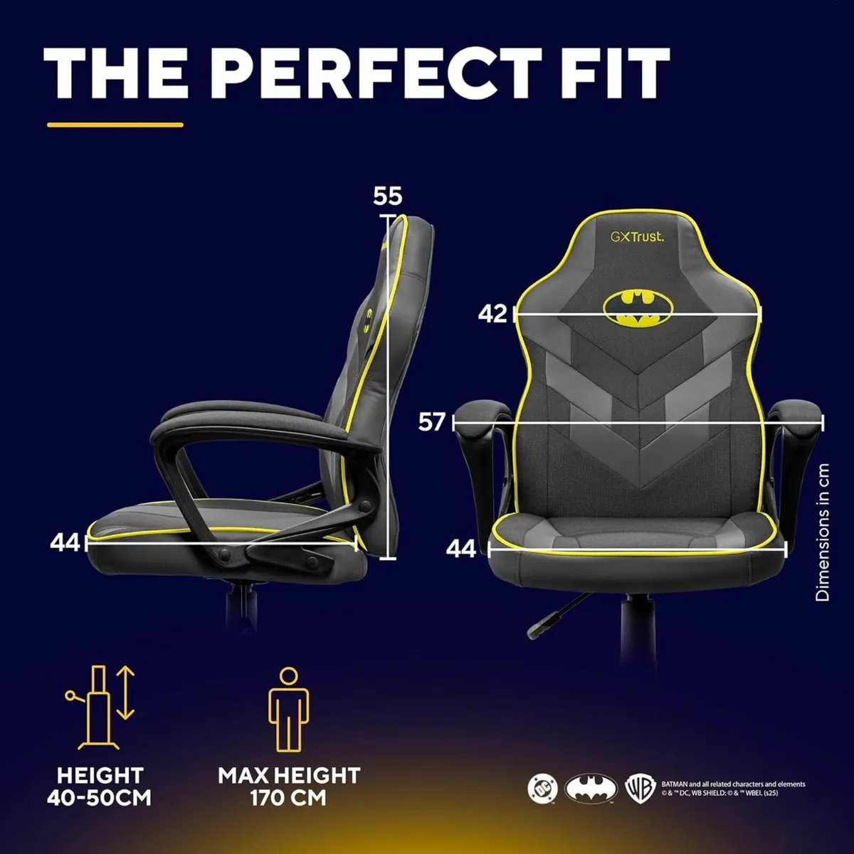 GX 703BM Revvo Batman Licensed Kids Gaming Chair - Image 3