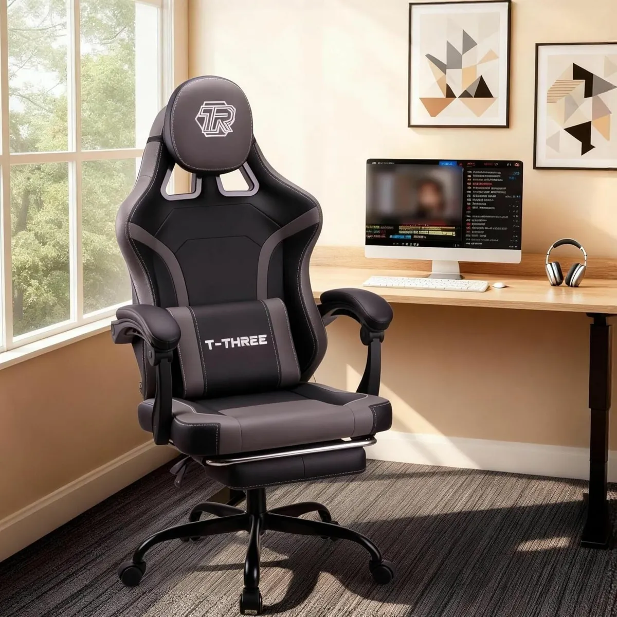 Ergonomic high-back gaming computer office study - Image 2