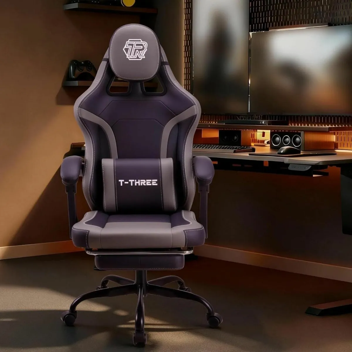 Ergonomic high-back gaming computer office study - Image 4