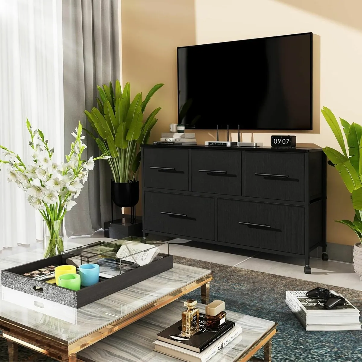 Chest of Drawers Dresser for Bedroom with 5 - Image 2