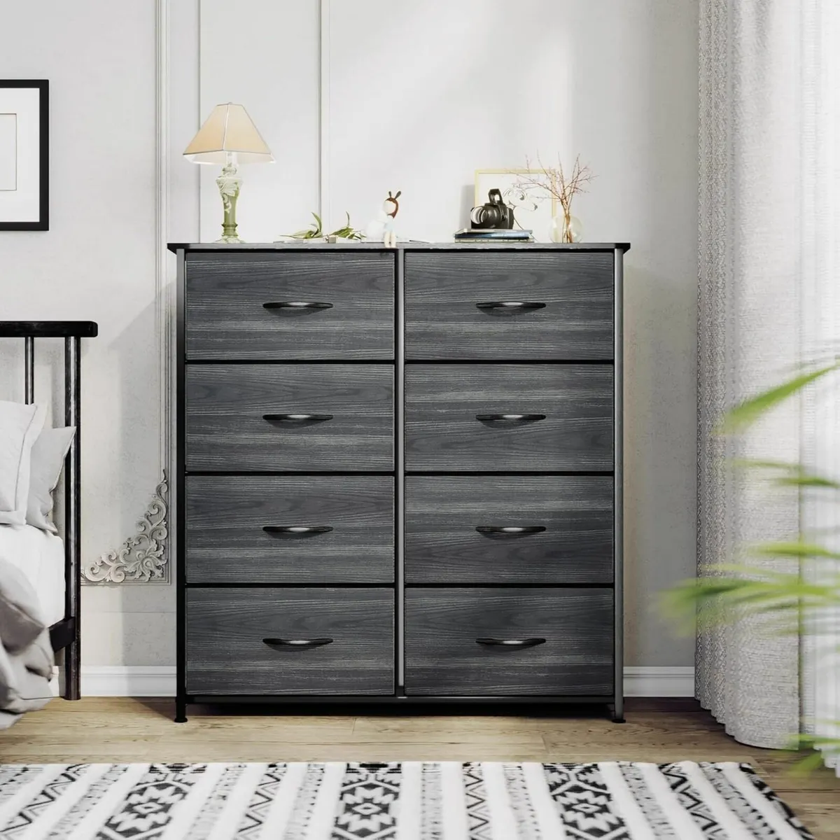 Chest of Drawer with 8 Drawers for Bedroom Fabric - Image 2
