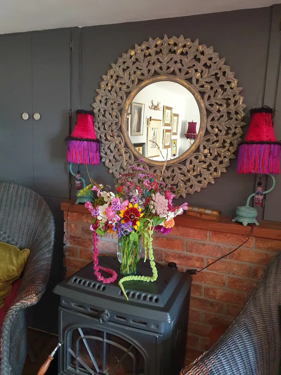 Large Ornate Gold Leaf Mirror – Statement Piece - Image 1