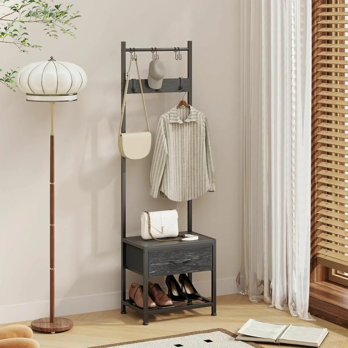 Narrow Hallway Coat Stand Industrial Rack free - Image 2