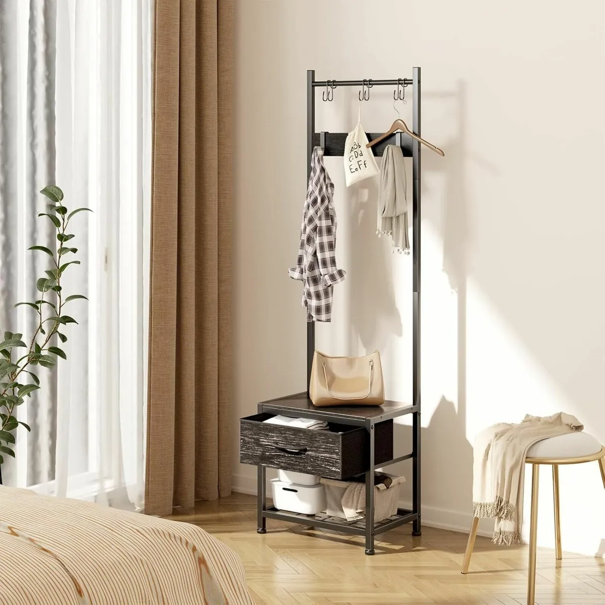 Narrow Hallway Coat Stand Industrial Rack free - Image 4