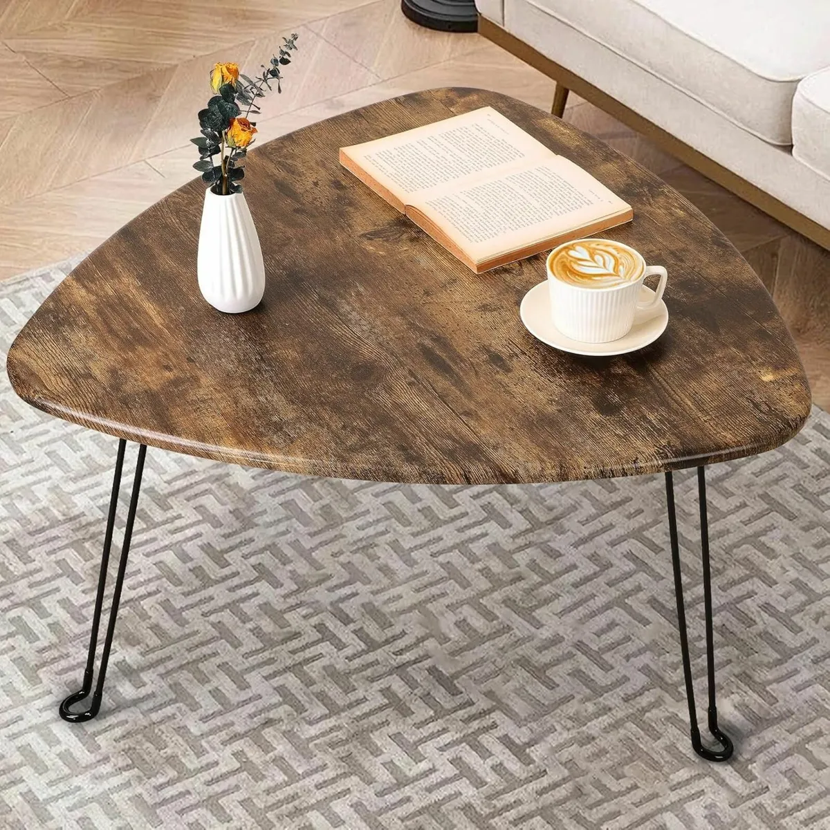 Folding Coffee Table Triangle Designs Oval Tables - Image 2
