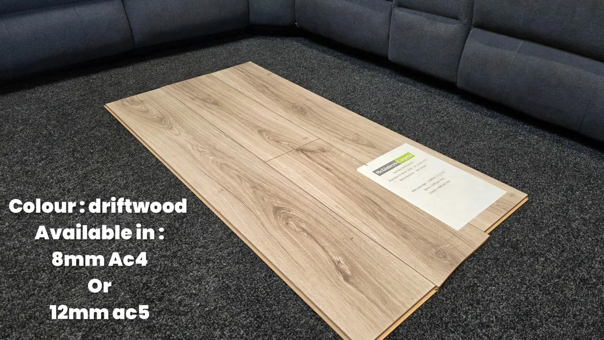 8mm laminated click flooring driftwood - Image 3