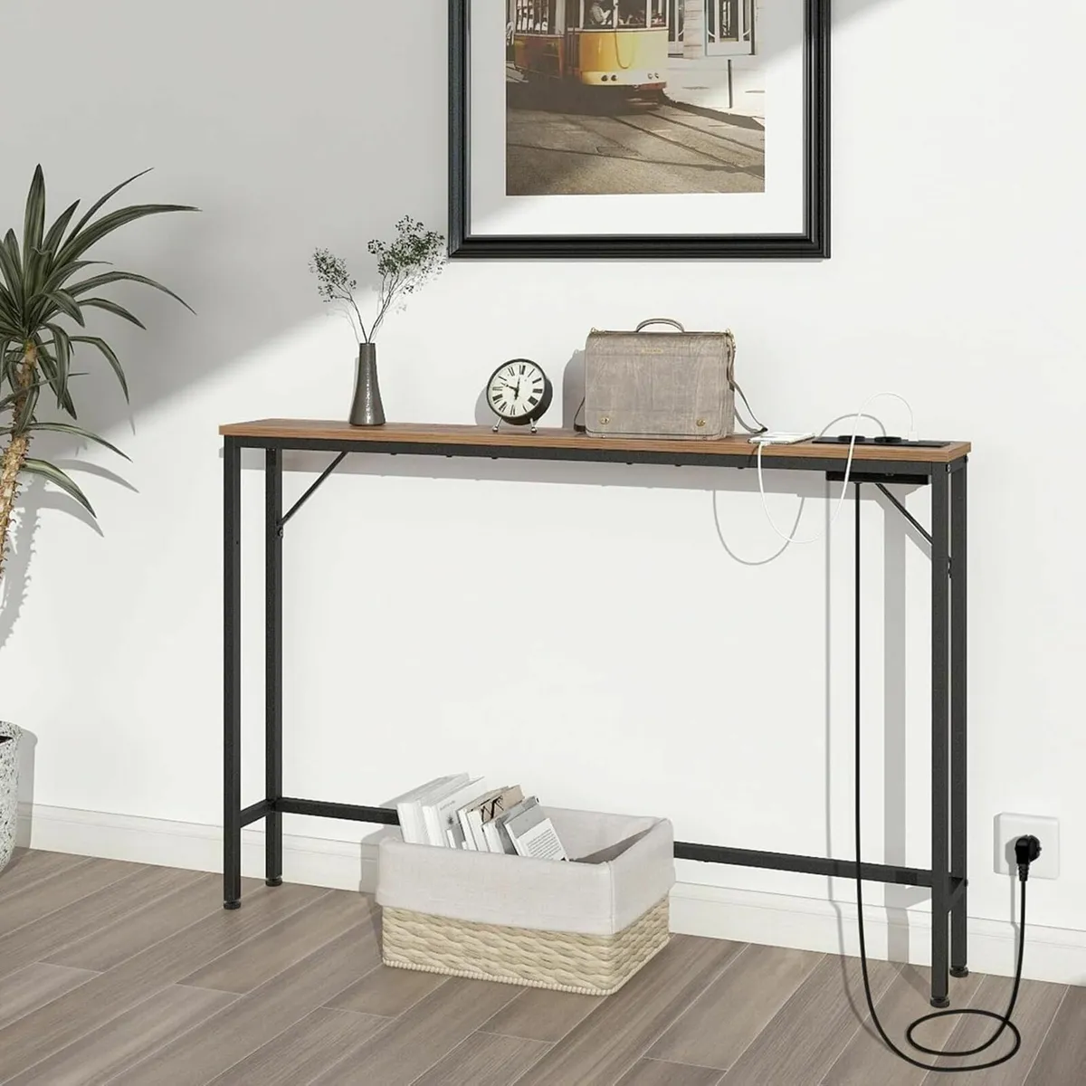 5.9 Skinny Console Table with Charging Station - Image 2