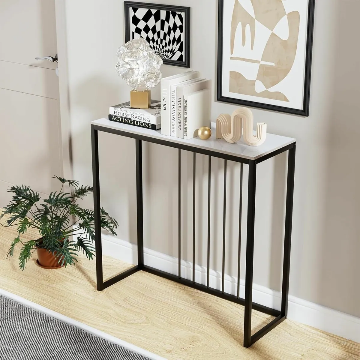 Entryway Console Table Hallway Decor: Snow - Image 3