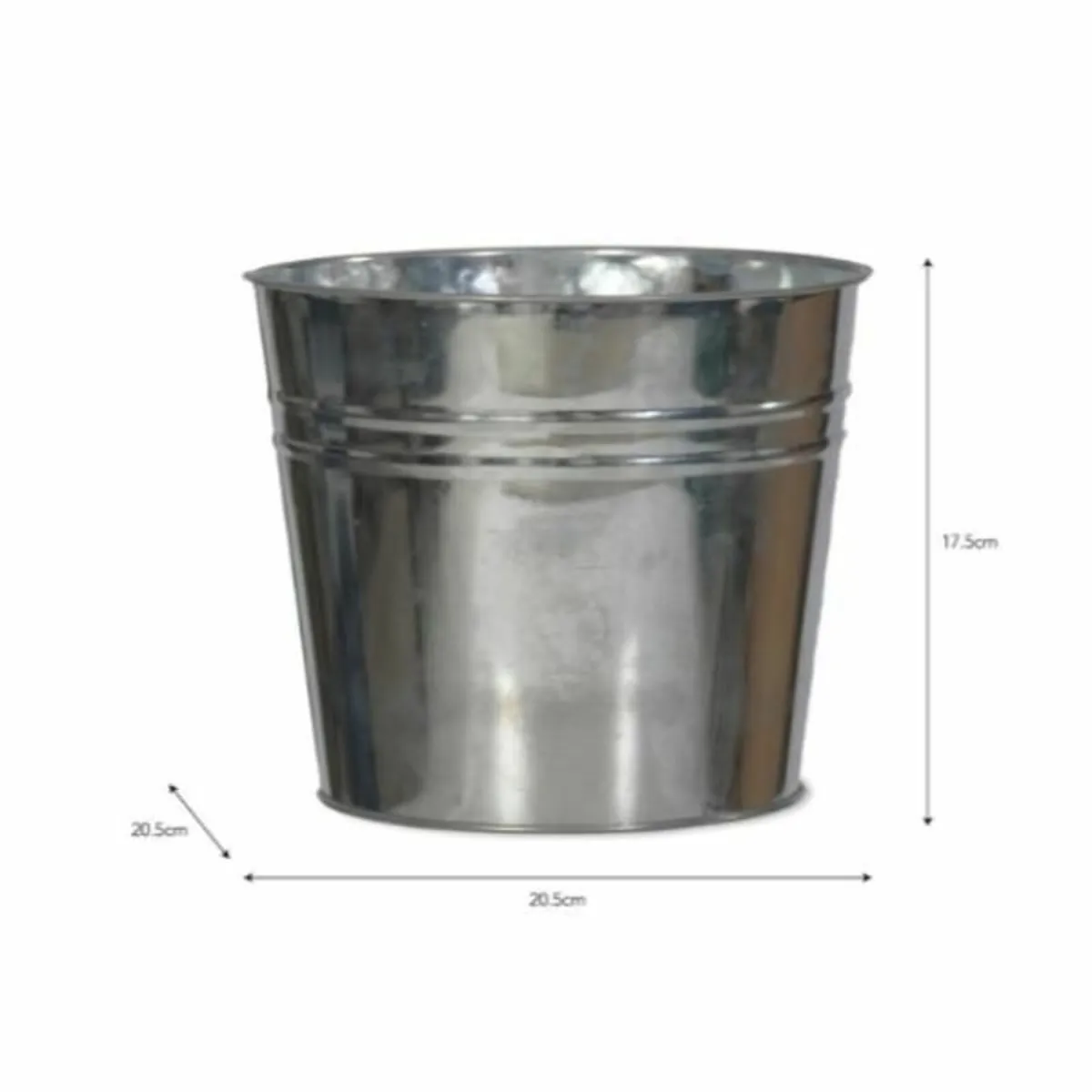 Winson Plant Pot 20.5cm Galvanised Steel – GT34 - Image 2