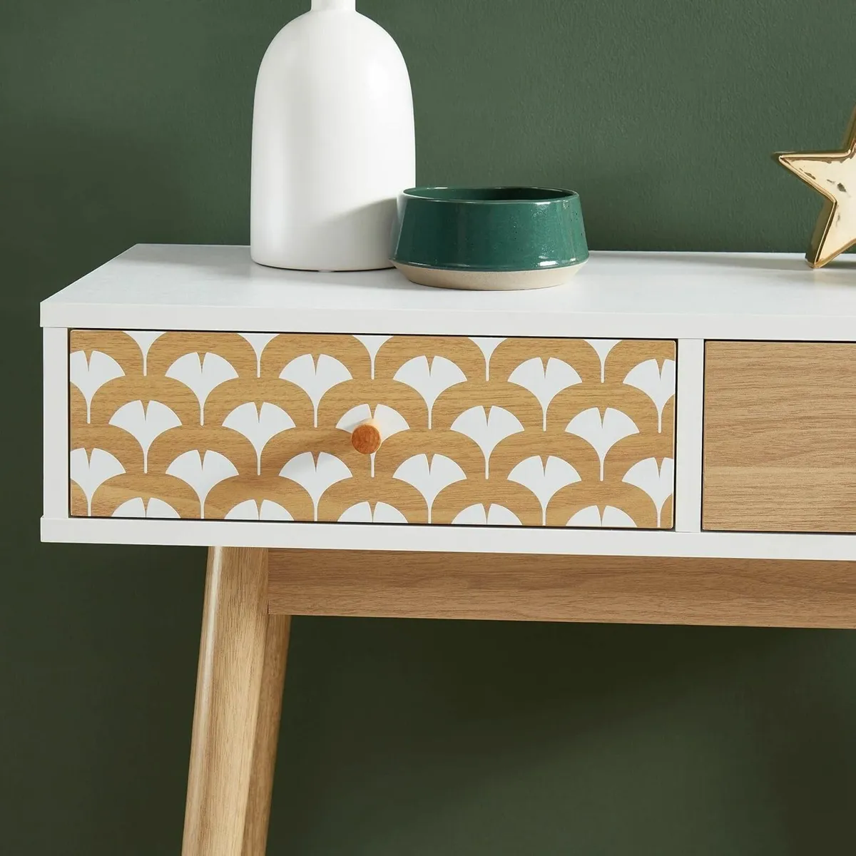 UTAH Console Table White Oak Effect 80cm - Image 4