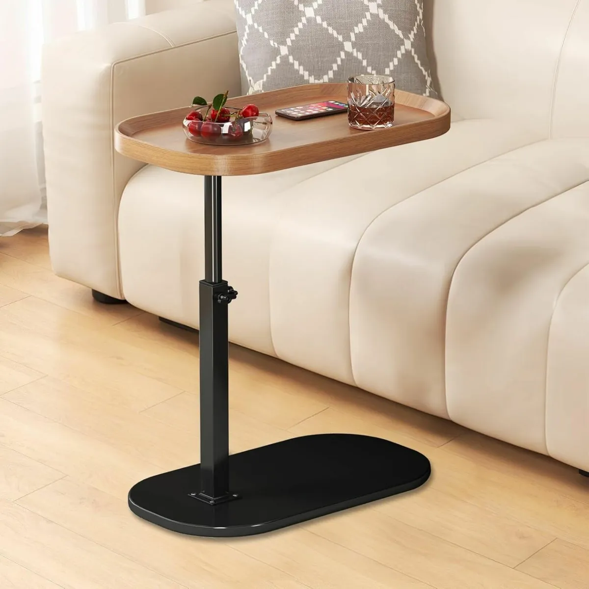 C Shaped Side Table Adjustable Height 360degreesSw - Image 1