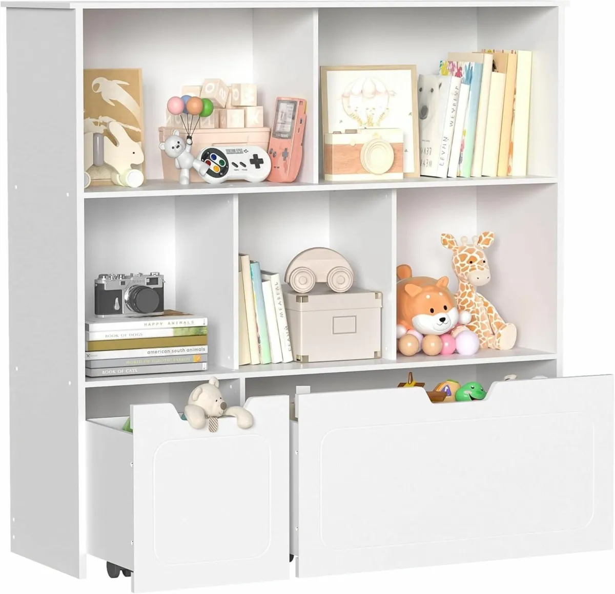 Toy Storage Organizer with 2 Movable Drawers - Image 1