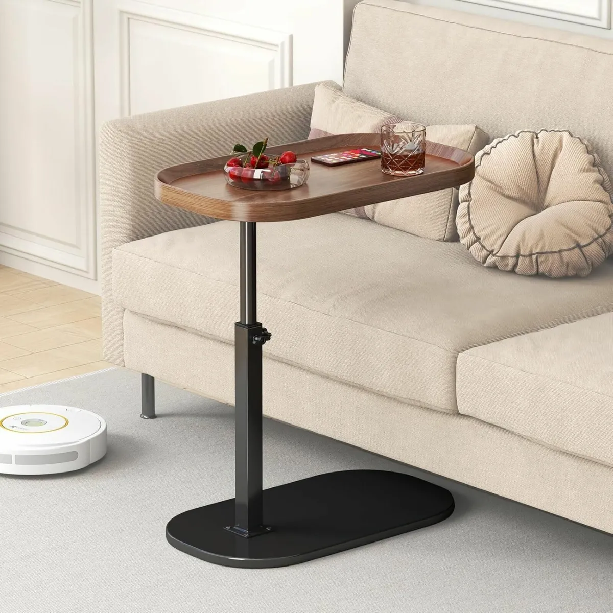 Adjustable Height C Shaped Side Table 360degreesSw - Image 1