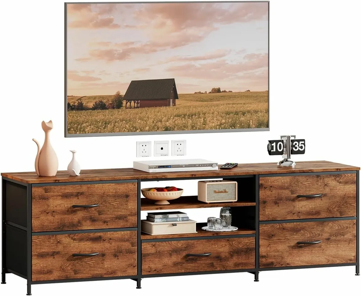 TV Stand Cabinet Unit Console Table with 5 - Image 1