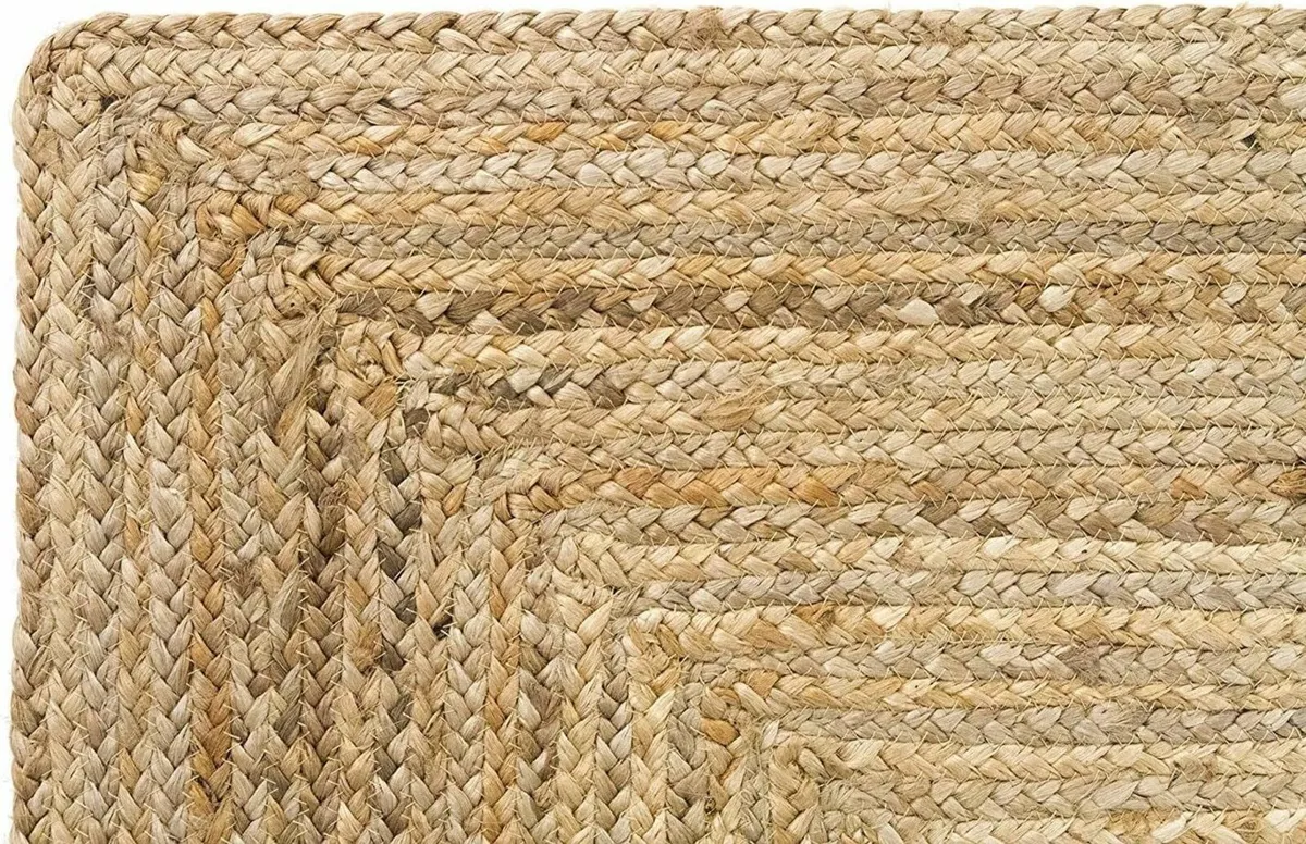 Natural Jute Rug 90 x 150 CM - Handwoven Reversibl - Image 2