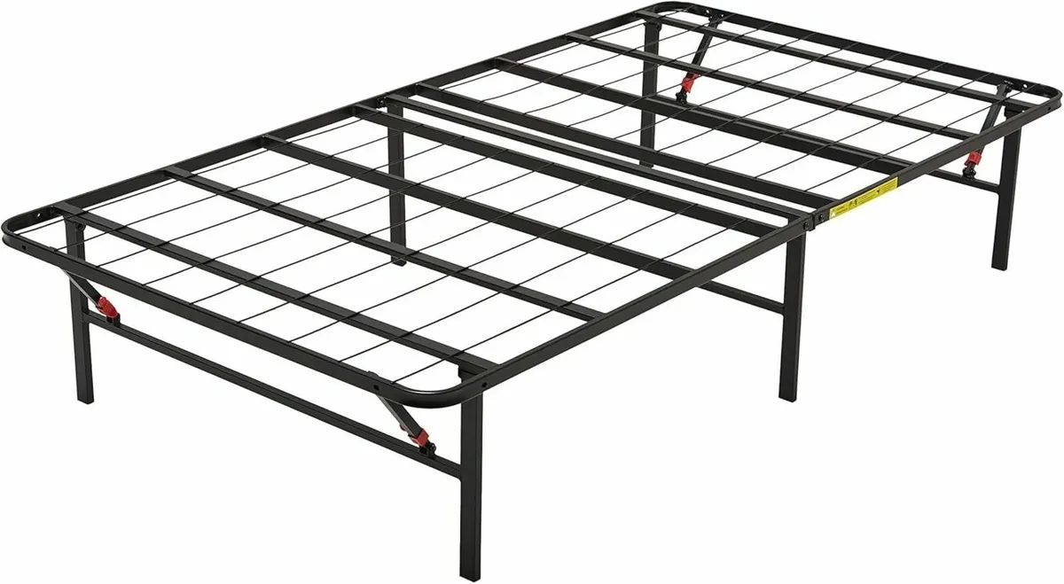 Single Foldable Platform Bed Frame with Steel - Image 1