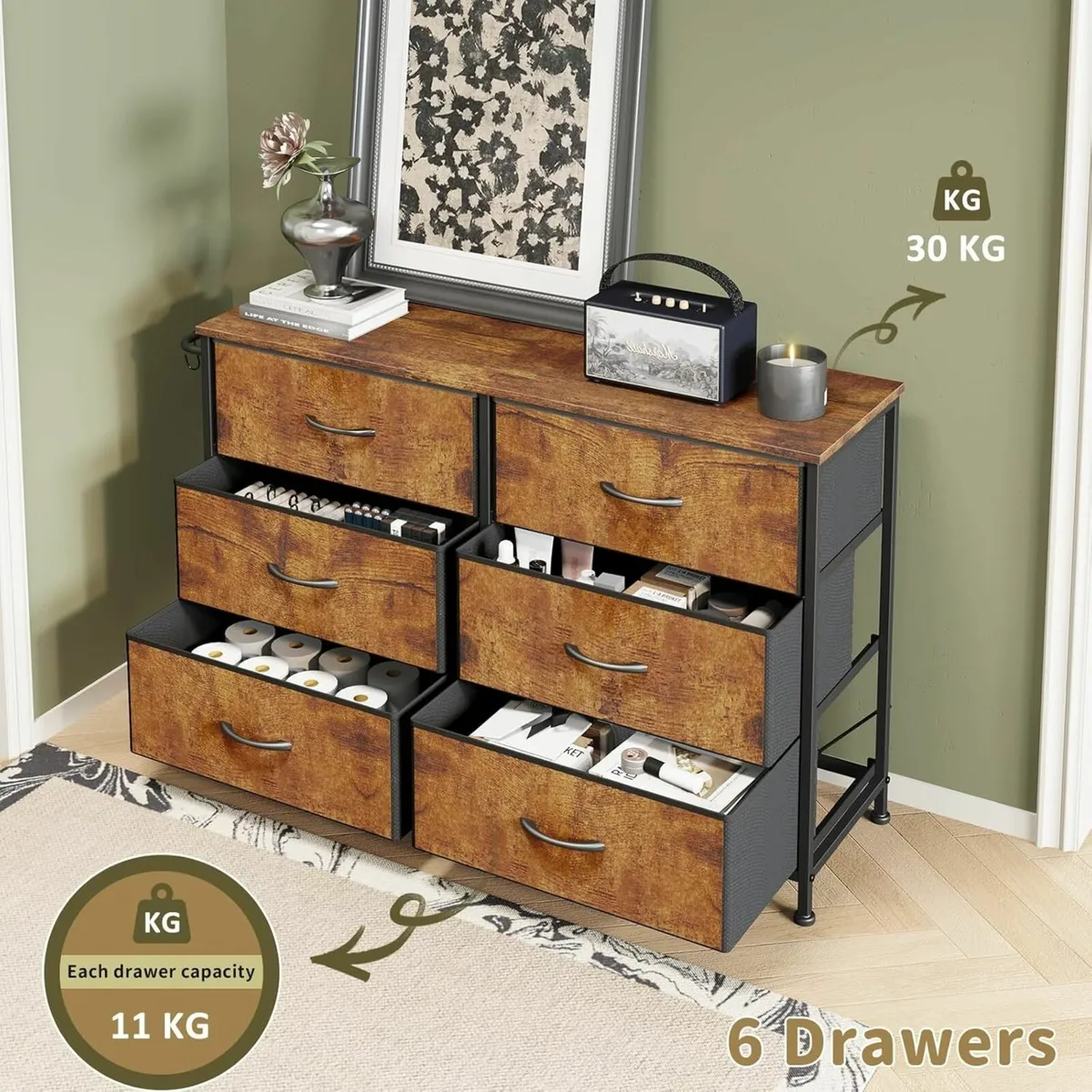 Chest of Drawers Bedroom - Hallway Rustic Clothes - Image 3
