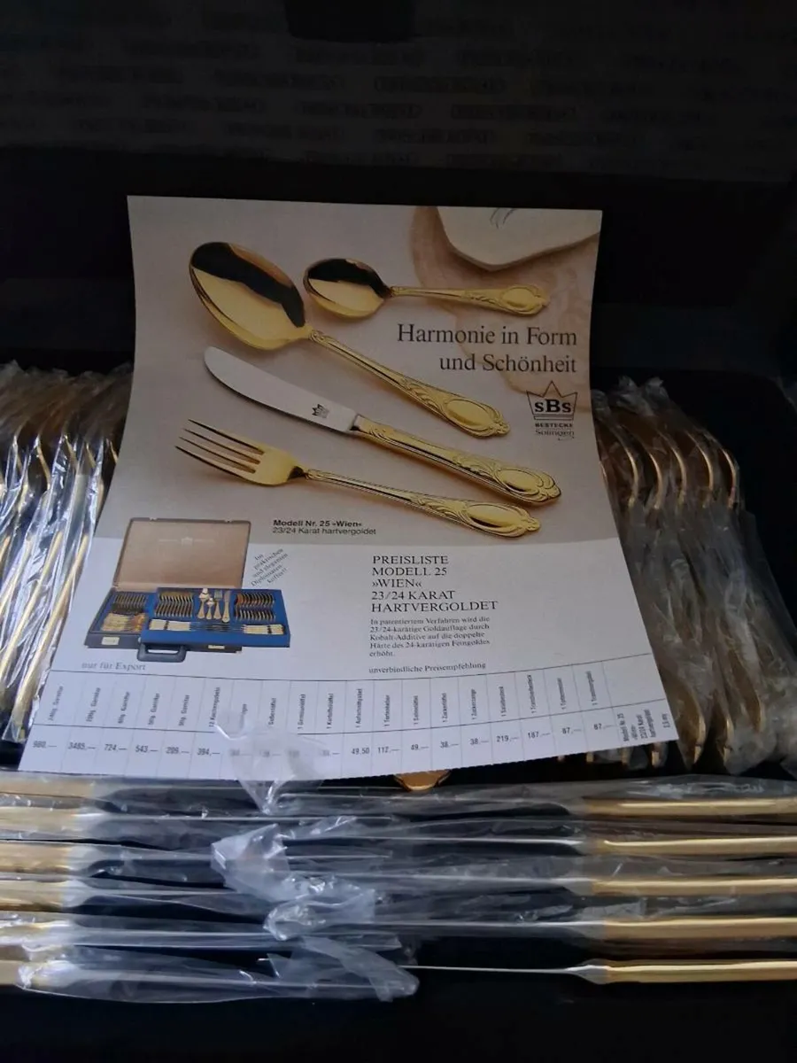 SBS Solingen Gold Plated Cutlery Set - Image 3