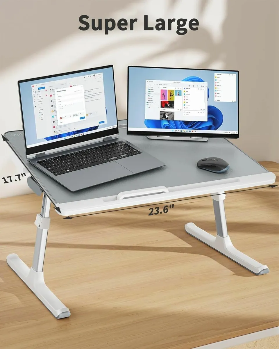 Table Folding desk 60x45cm lap for bed Multi-purpo - Image 3