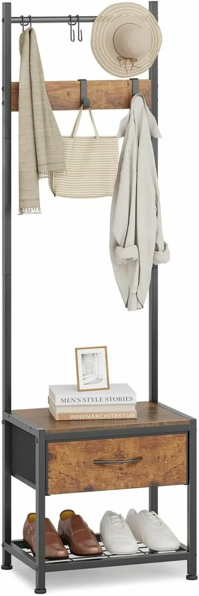 Narrow Hallway Coat Stand Industrial Rack free - Image 1
