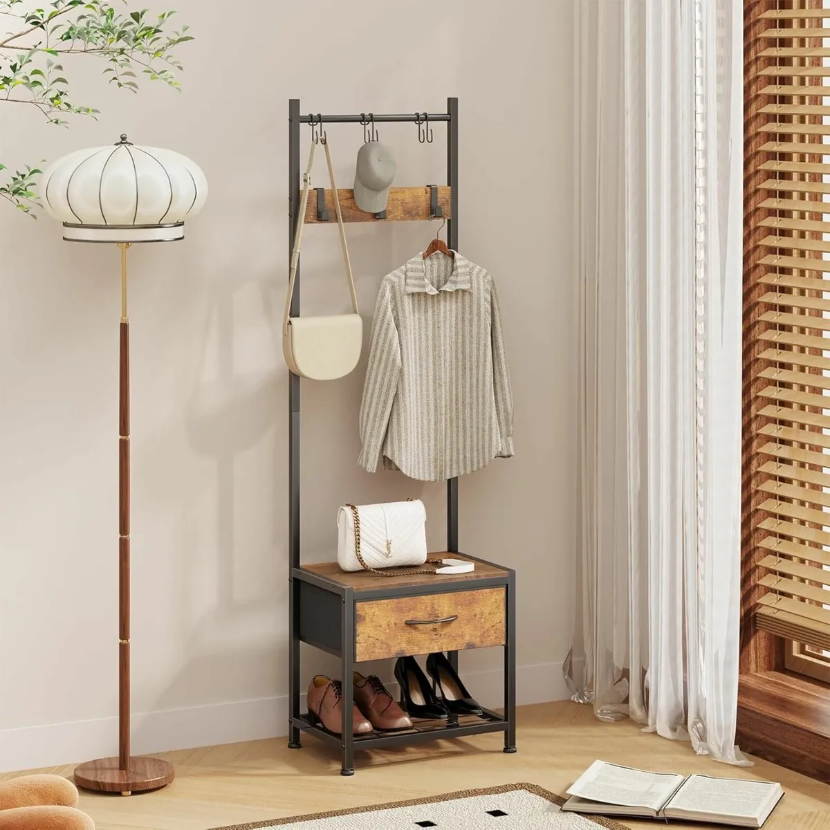 Narrow Hallway Coat Stand Industrial Rack free - Image 2