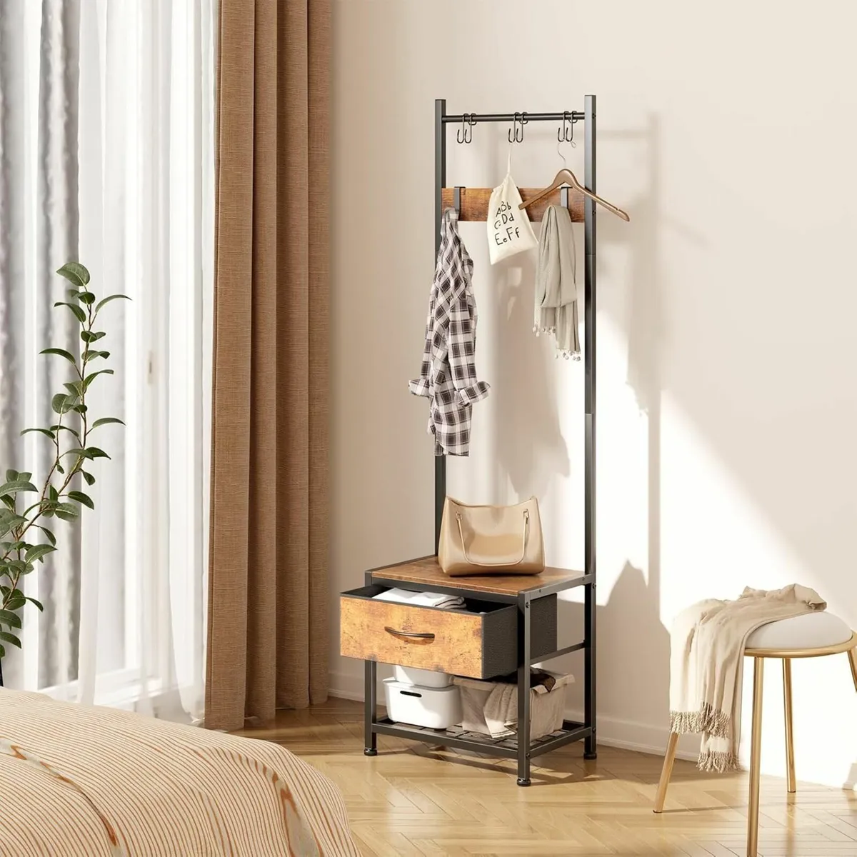 Narrow Hallway Coat Stand Industrial Rack free - Image 4