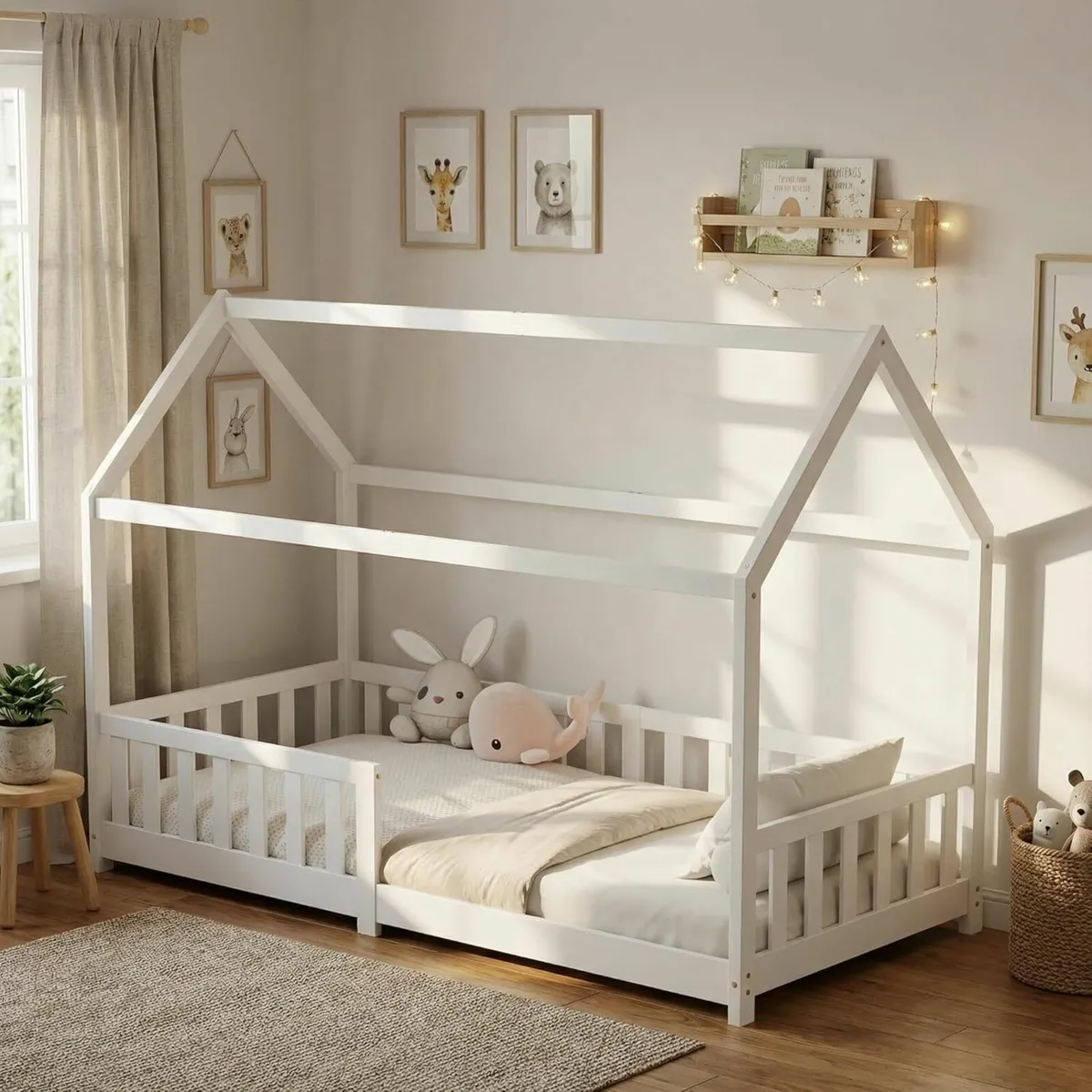 ® Children's Bed with Fall Protection and Slatted - Image 1