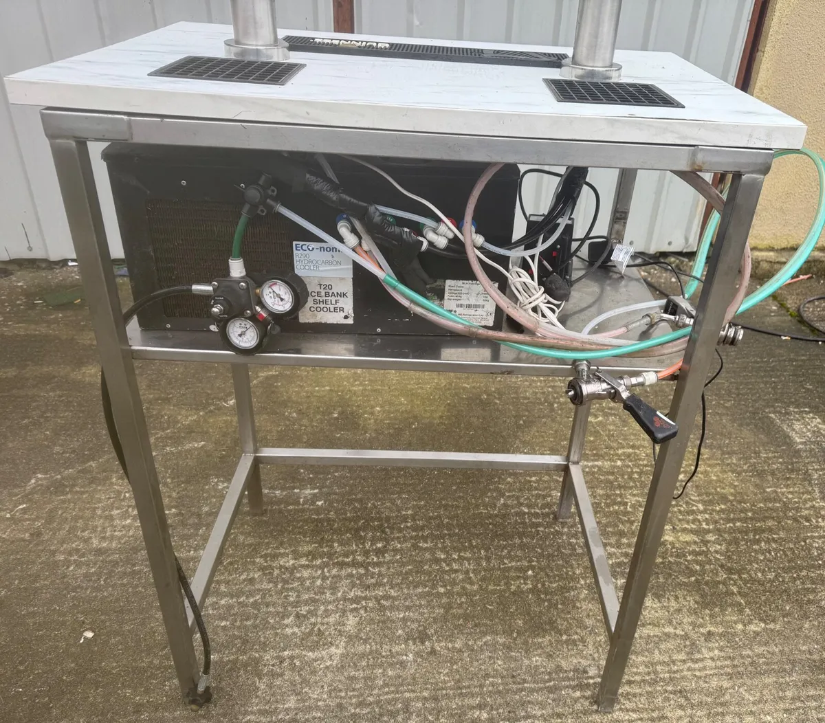 Complete Home Bar On Built Stainless Steel Unit - - Image 3