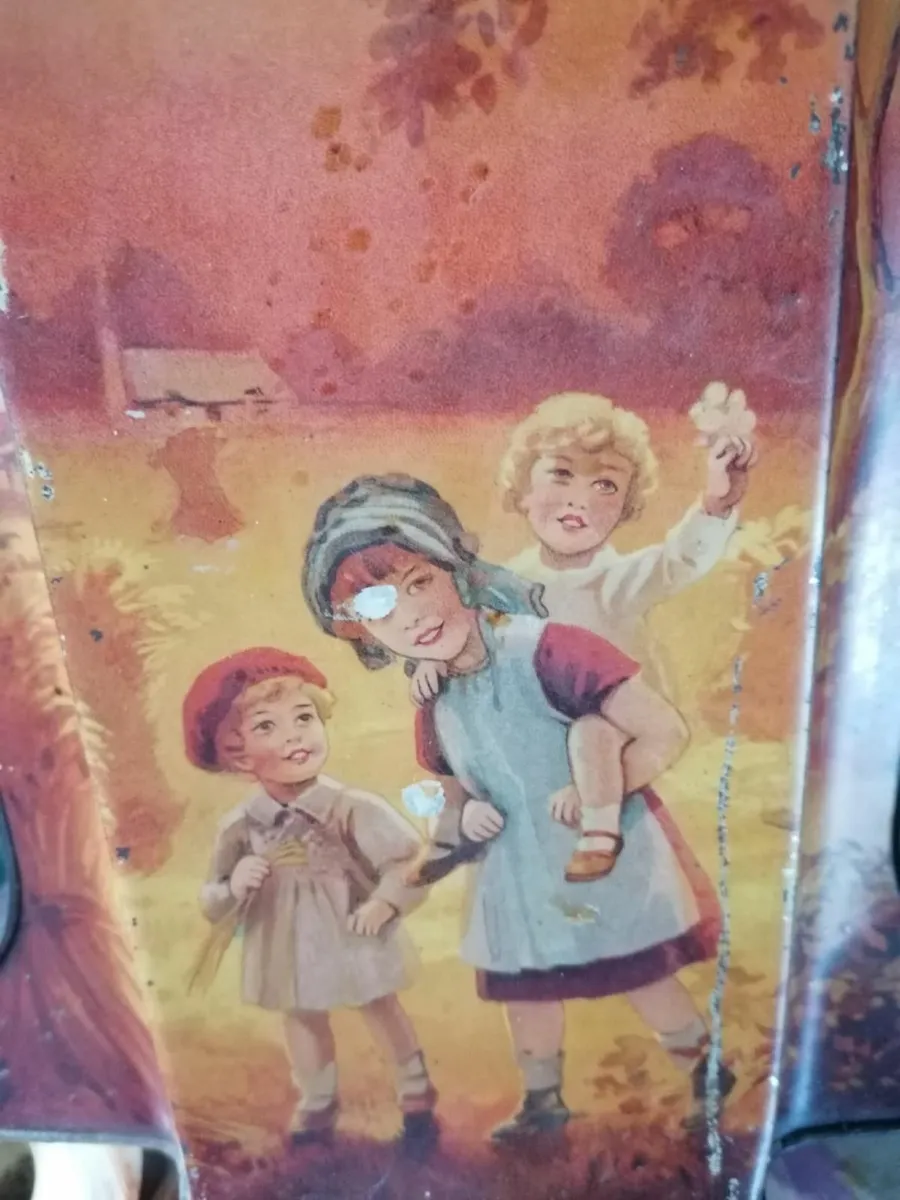 Antique Art Deco Vase Biscuit Tin c.1915-20 - Image 4