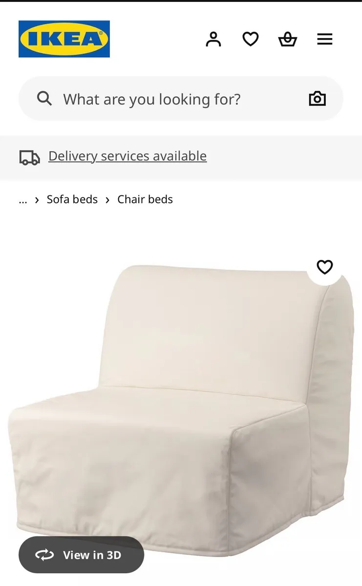 Single seater sofa bed - Image 1