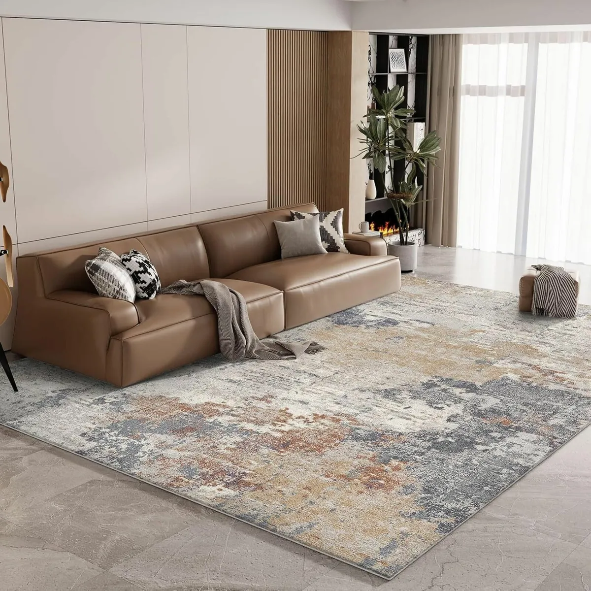 Modern Area Rug- Upgraded 10mm Thick Sponge for - Image 1