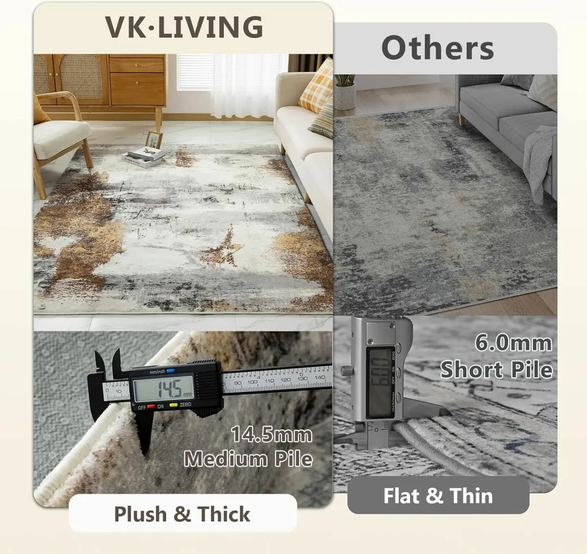 Upgraded 14.5mm Thick Sponge Large Rug Modern - Image 2