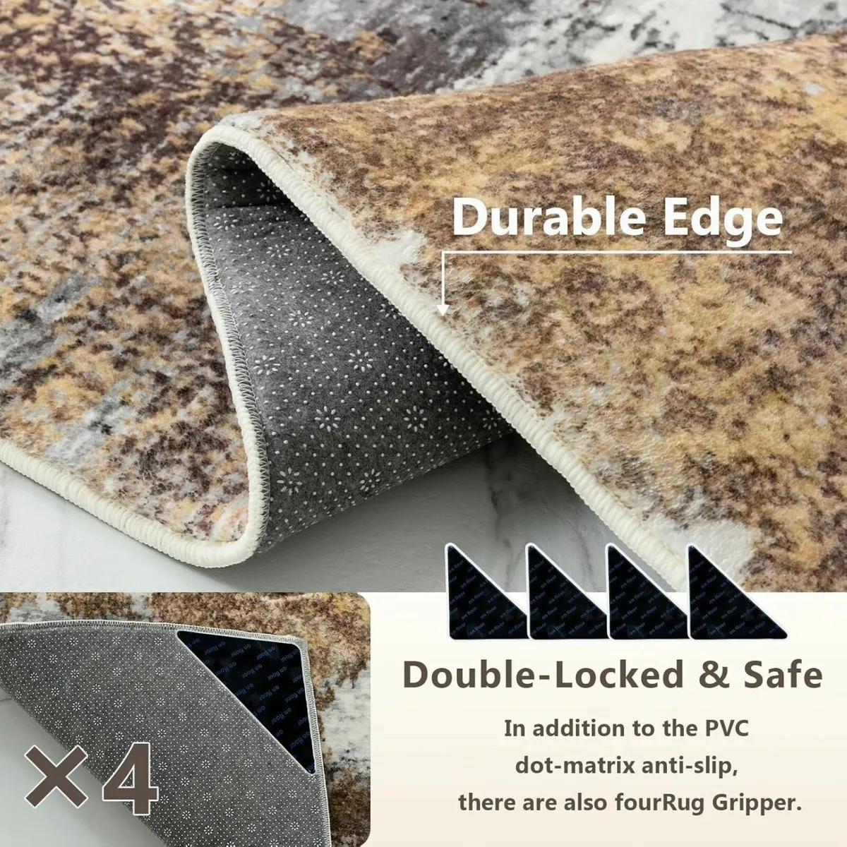 Upgraded 14.5mm Thick Sponge Large Rug Modern - Image 4