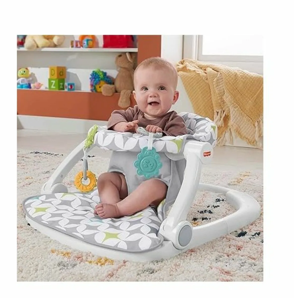 AS NEW - baby sit me up floor seat - 1 week  visit - Image 1