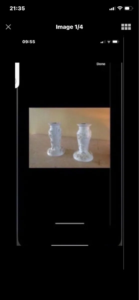 Cherub & Roses Candlestick Set - Image 1