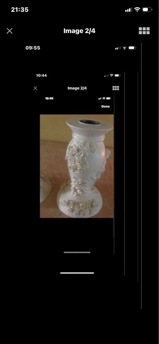 Cherub & Roses Candlestick Set - Image 2