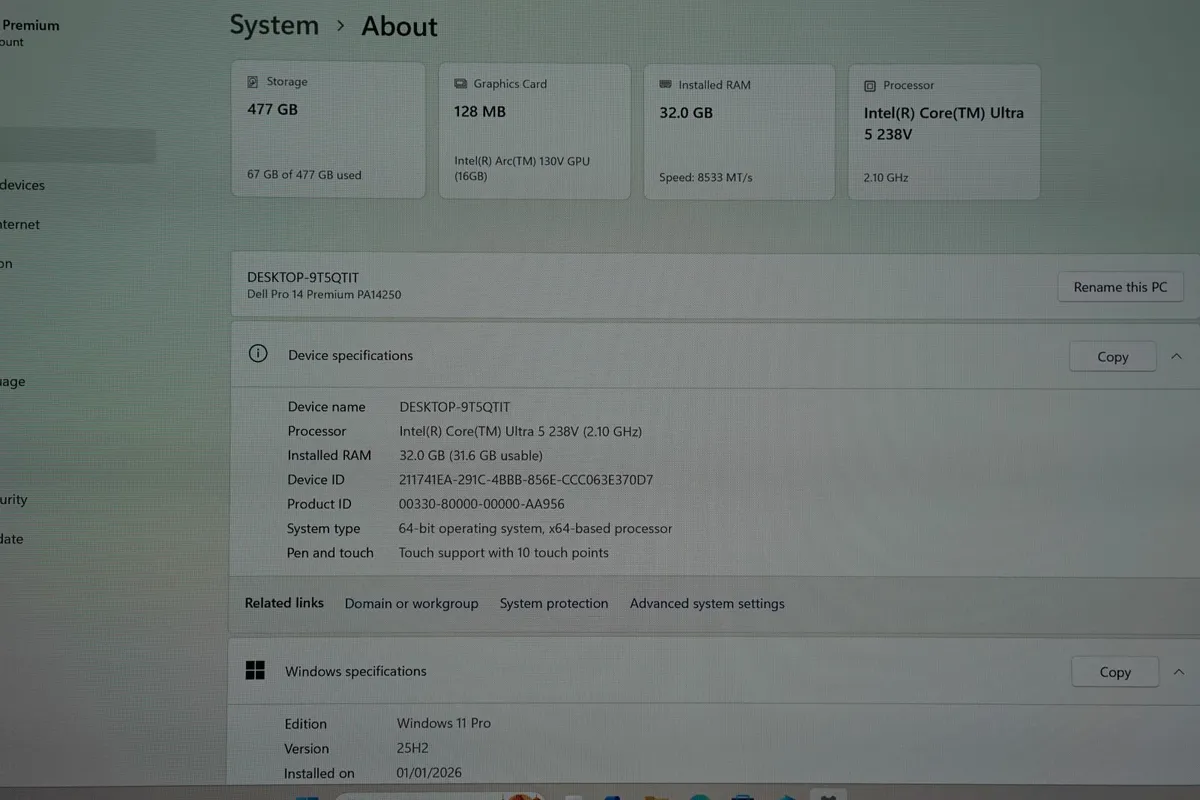 New Dell Pro 14 Premium | 32GB  | 2.8K OLED Touch - Image 2