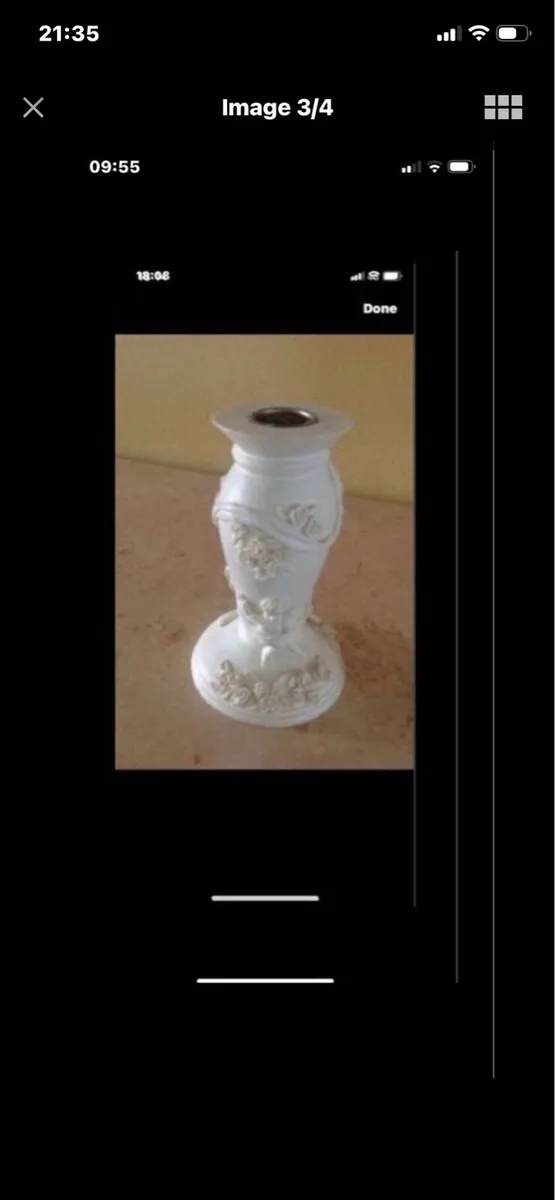 Cherub & Roses Candlestick Set - Image 3