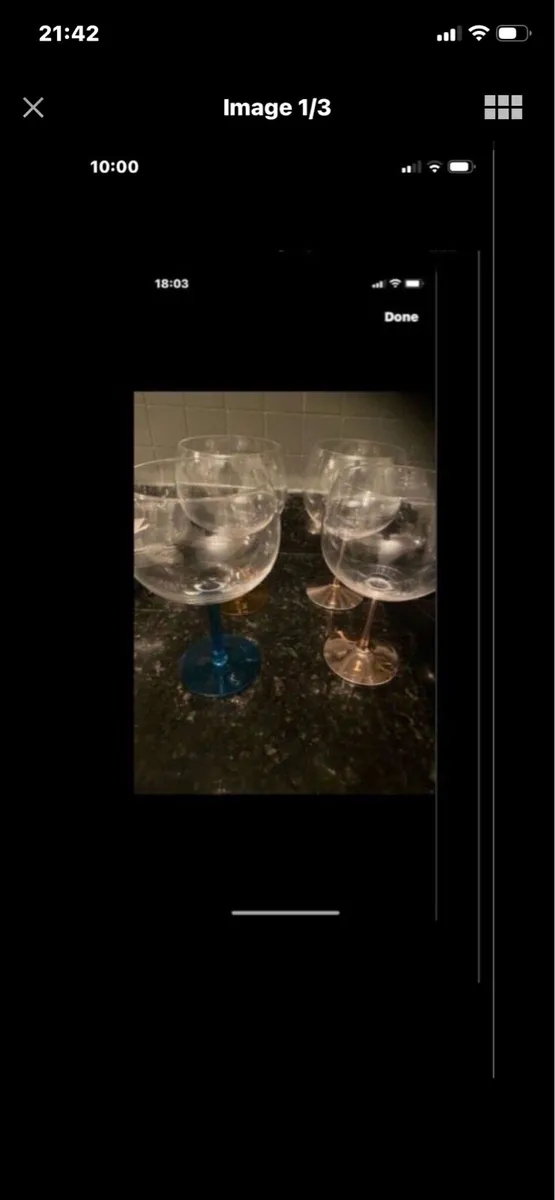 Large Gin Glasses (4) - Image 1