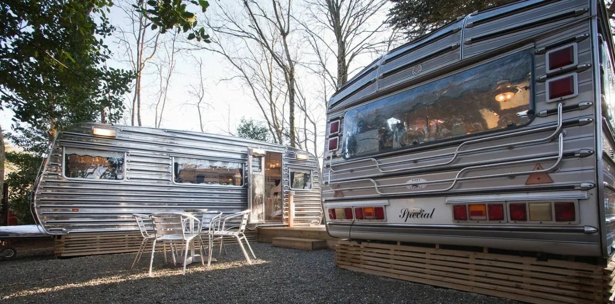 Two Rare Chrome Caravans for Sale - Image 1